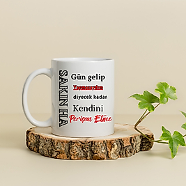 Yazılı kupa bardak