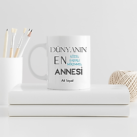 Anneler gününe özel yazılı kupa